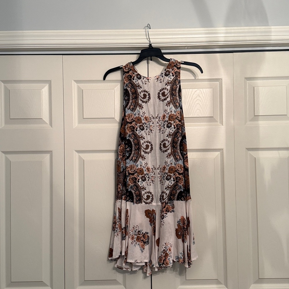 Free People sleeveless sundress, cream/multicolor, sz Small